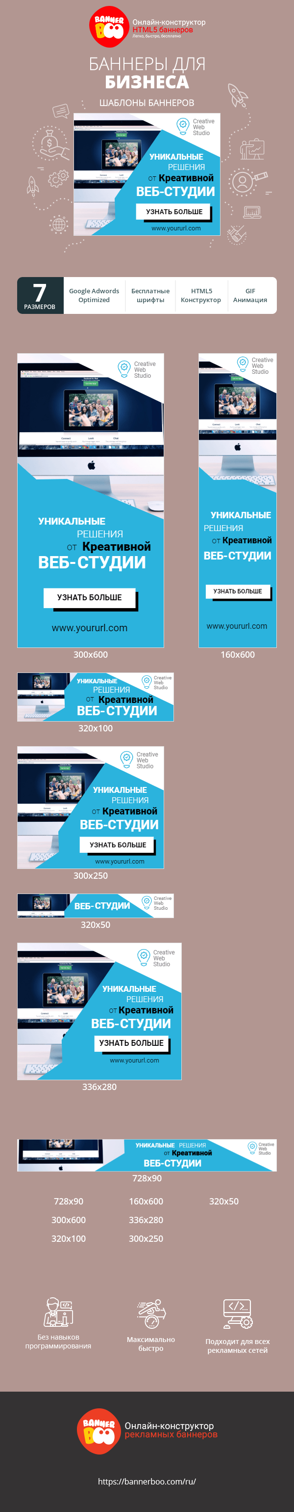 Шаблон рекламного баннера — Уникальные решения от креативной веб-студии