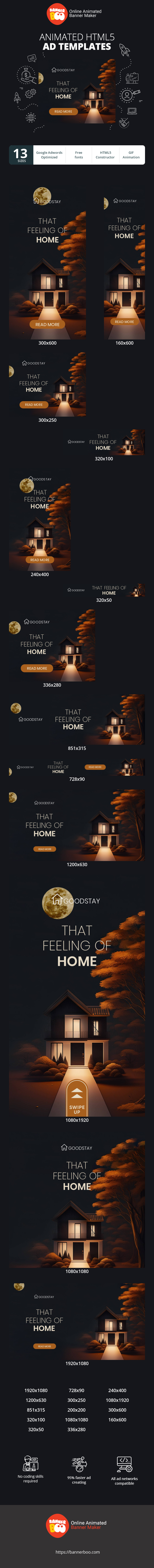 Szablon reklamy banerowej — Das Gefühl von Zuhause — Immobilien