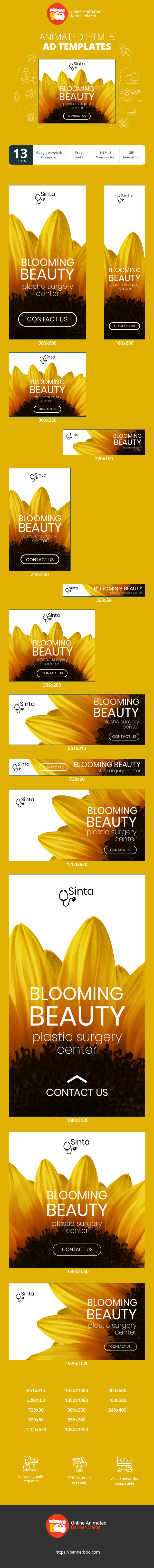 Szablon reklamy banerowej — Blooming Beauty — Centrum Chirurgii Plastycznej