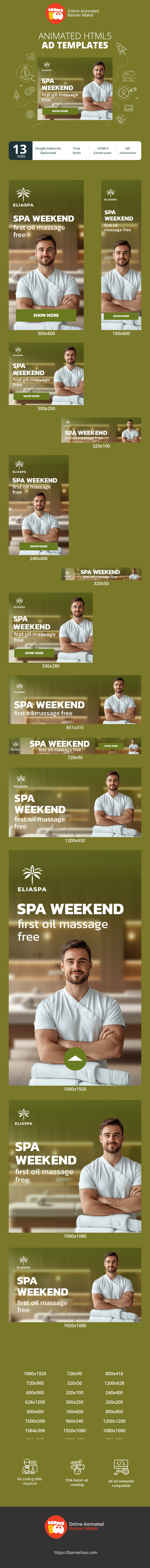 Szablon reklamy banerowej — Spa-Wochenende — Erste Ölmassage kostenlos